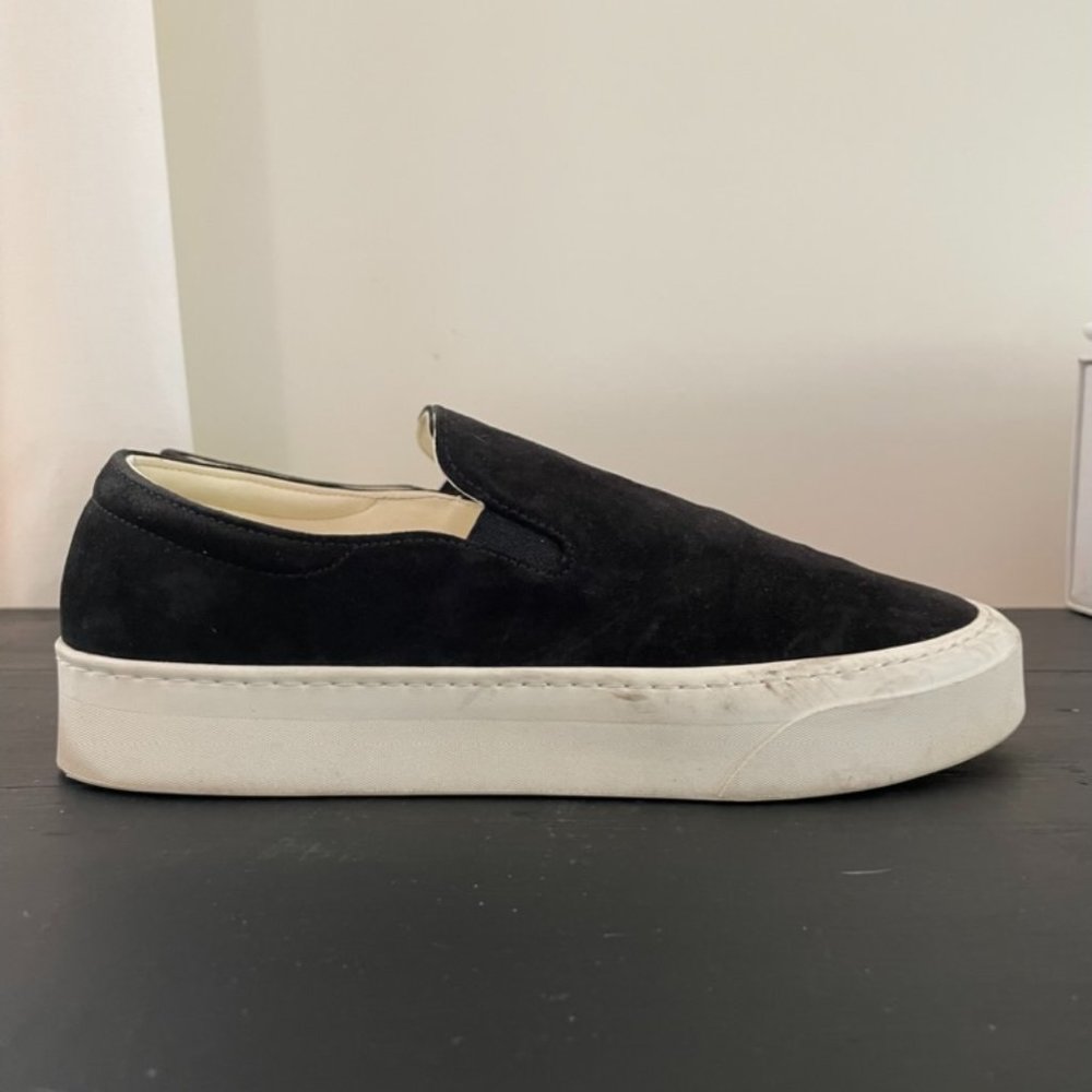 The Row Black Suede Marie H Slip-on Sneakers size 38